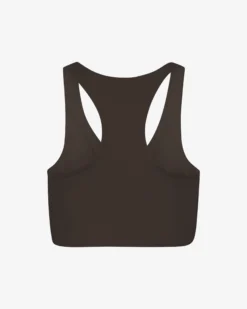 Active Cropped Bra - Coffee Brown