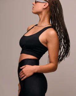 Active Cropped Bra - Coffee Brown