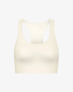 Active Cropped Bra - Ivory White