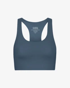 Active Cropped Bra - Petrol Blue