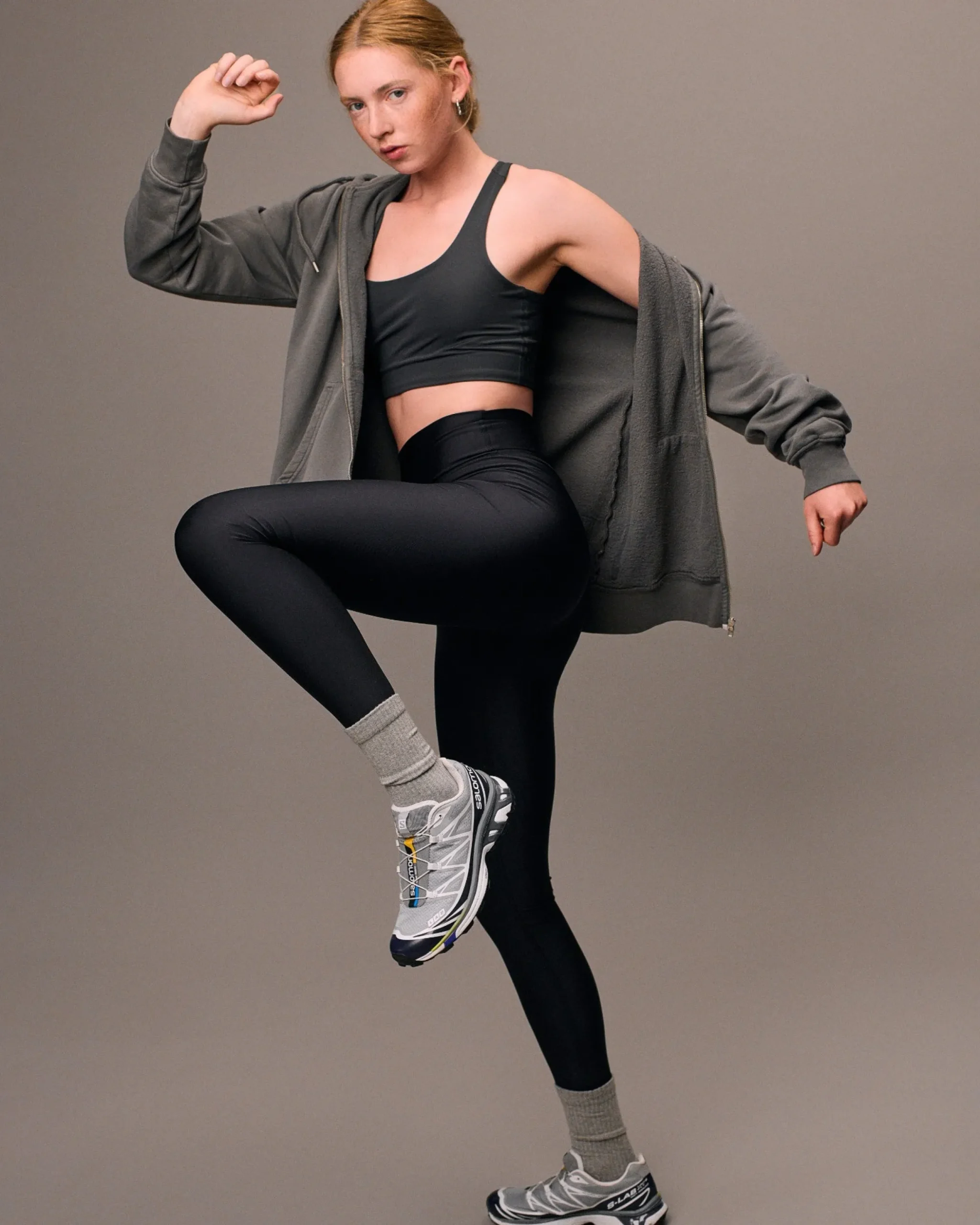 Active High-Rise Legging - Dusty Olive