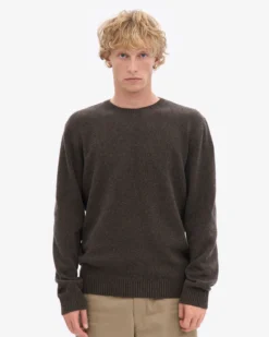 Classic Merino Wool Crew - Coffee Brown