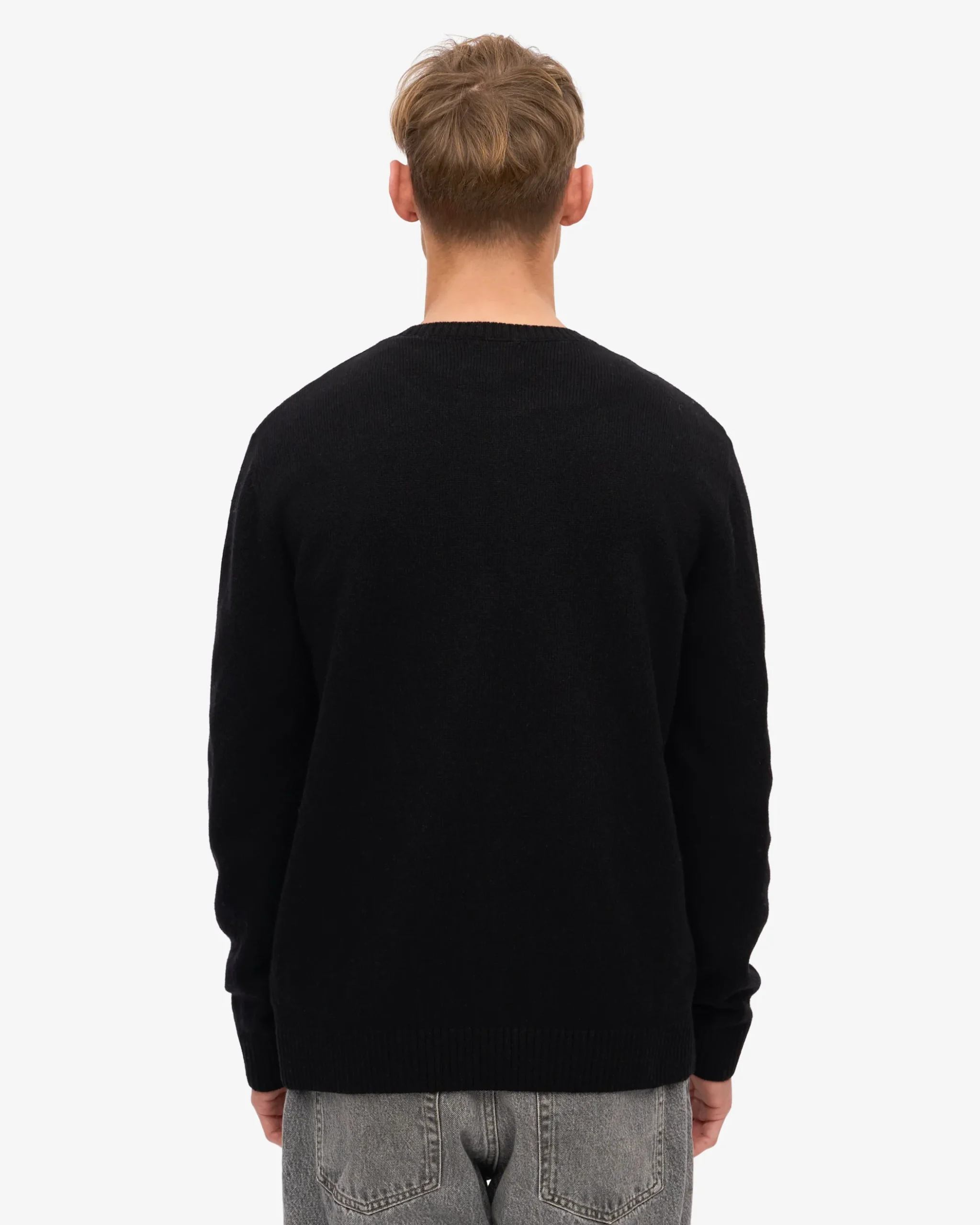 Classic Merino Wool Crew - Deep Black