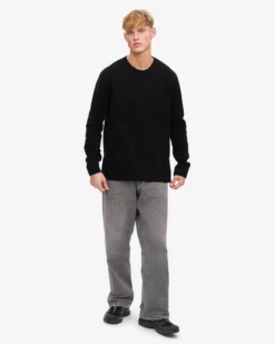 Classic Merino Wool Crew - Deep Black