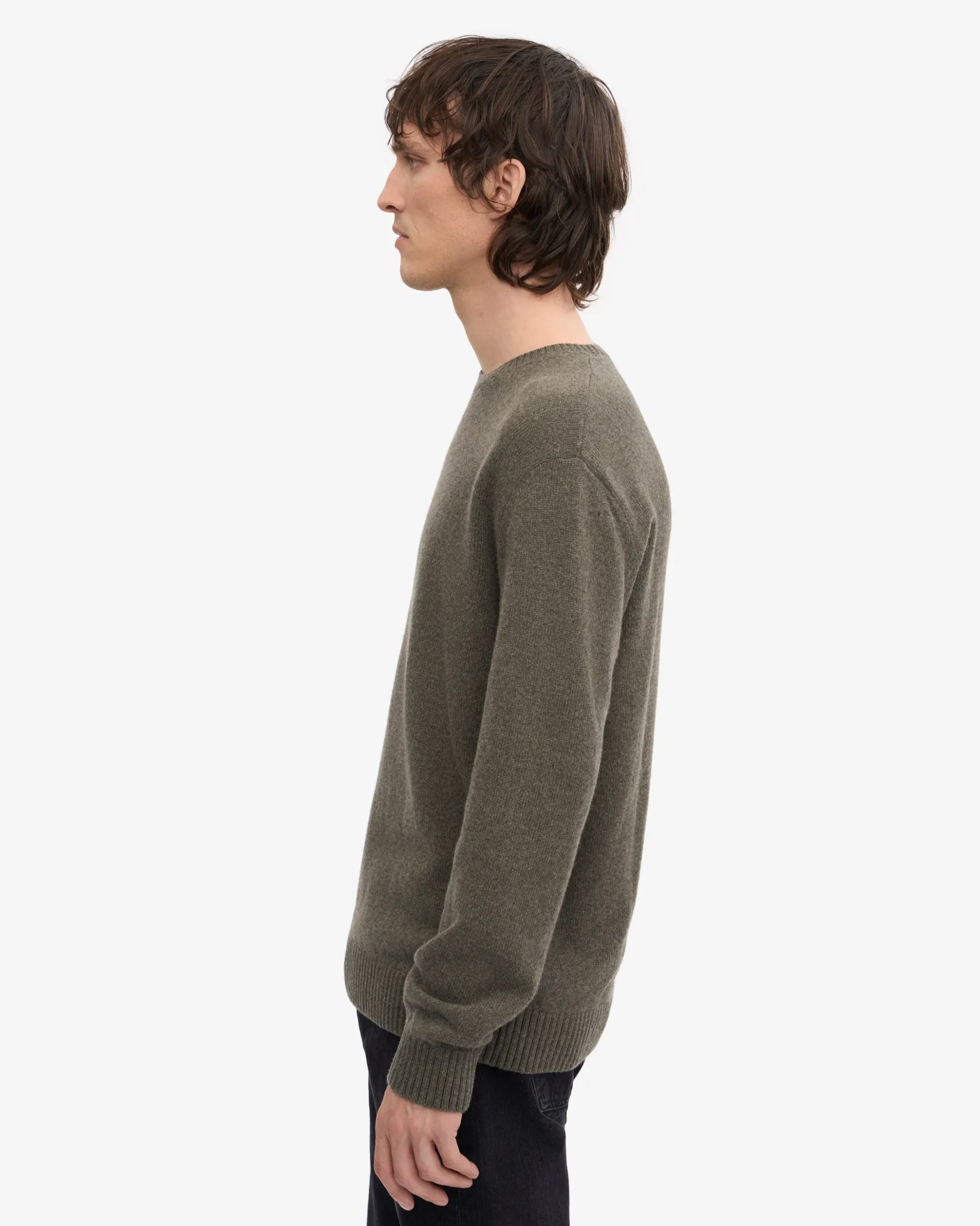 Classic Merino Wool Crew - Dusty Olive