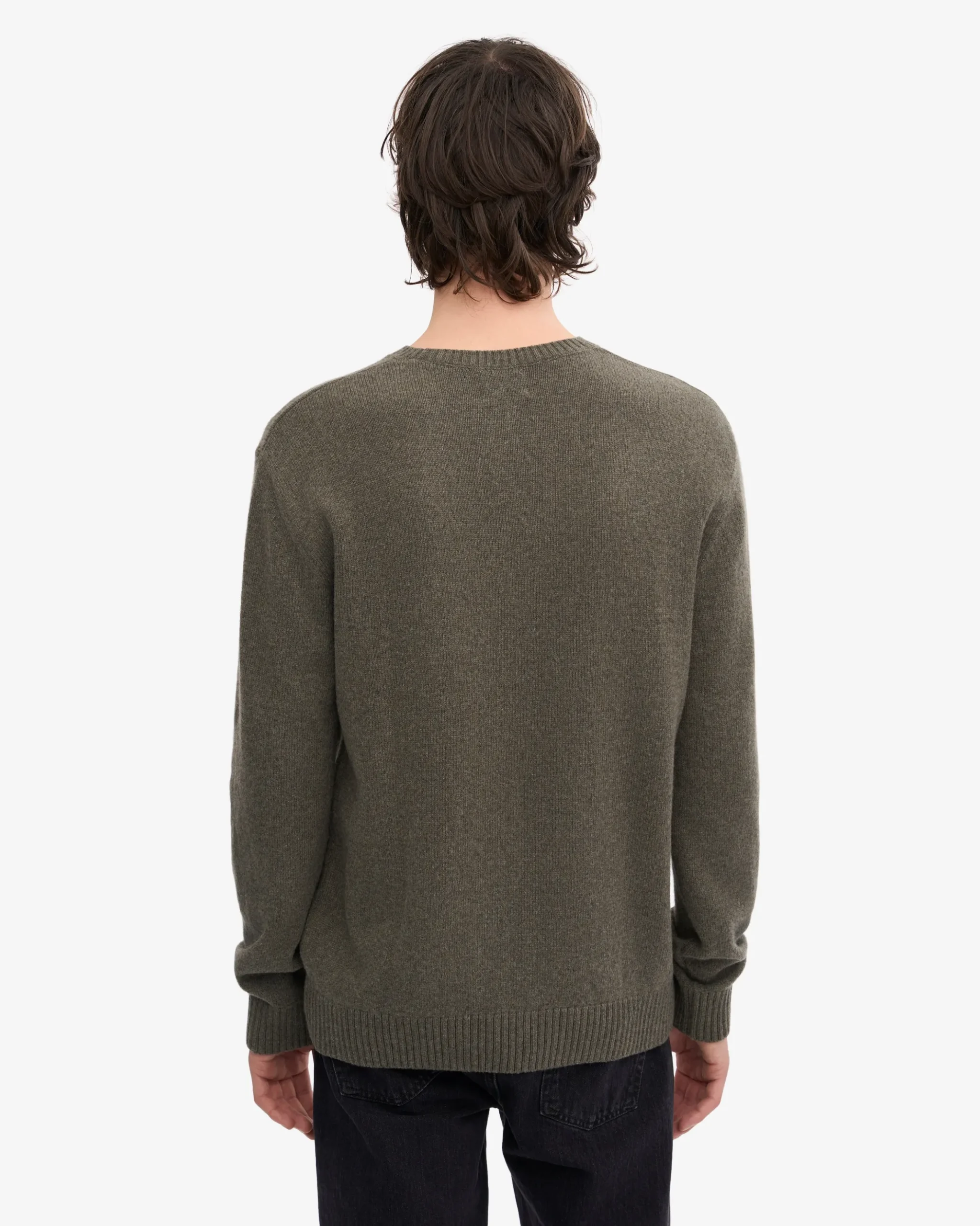 Classic Merino Wool Crew - Dusty Olive
