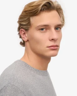 Classic Merino Wool Crew - Heather Grey