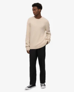 Classic Merino Wool Crew - Ivory White