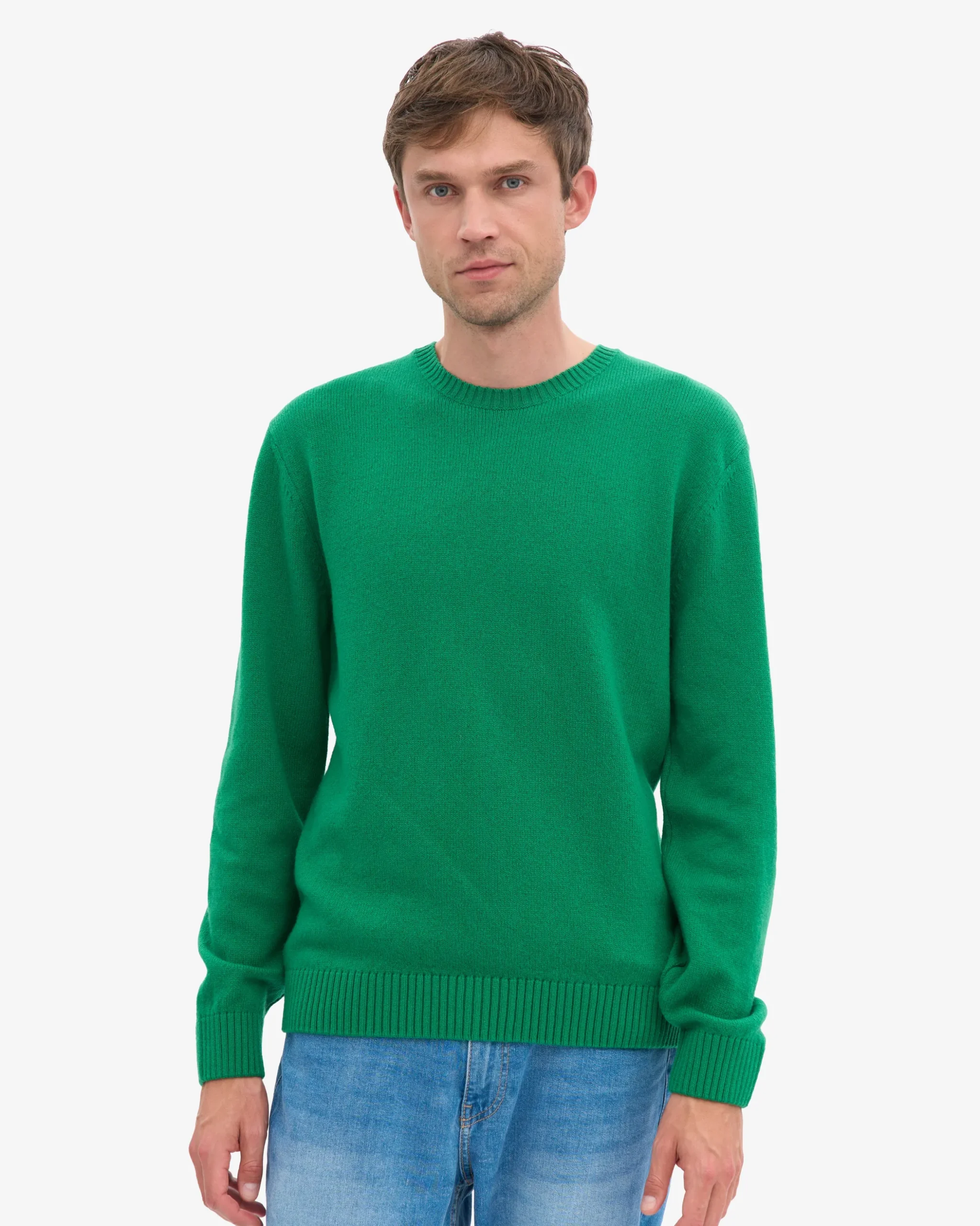 Classic Merino Wool Crew - Kelly Green