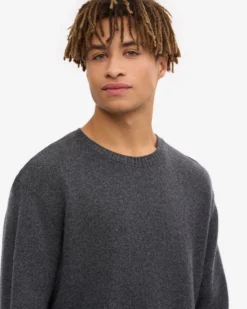 Classic Merino Wool Crew - Lava Grey
