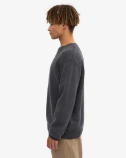 Classic Merino Wool Crew - Lava Grey