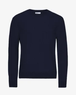 Classic Merino Wool Crew - Navy Blue