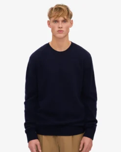 Classic Merino Wool Crew - Navy Blue
