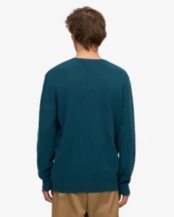 Classic Merino Wool Crew - Ocean Green
