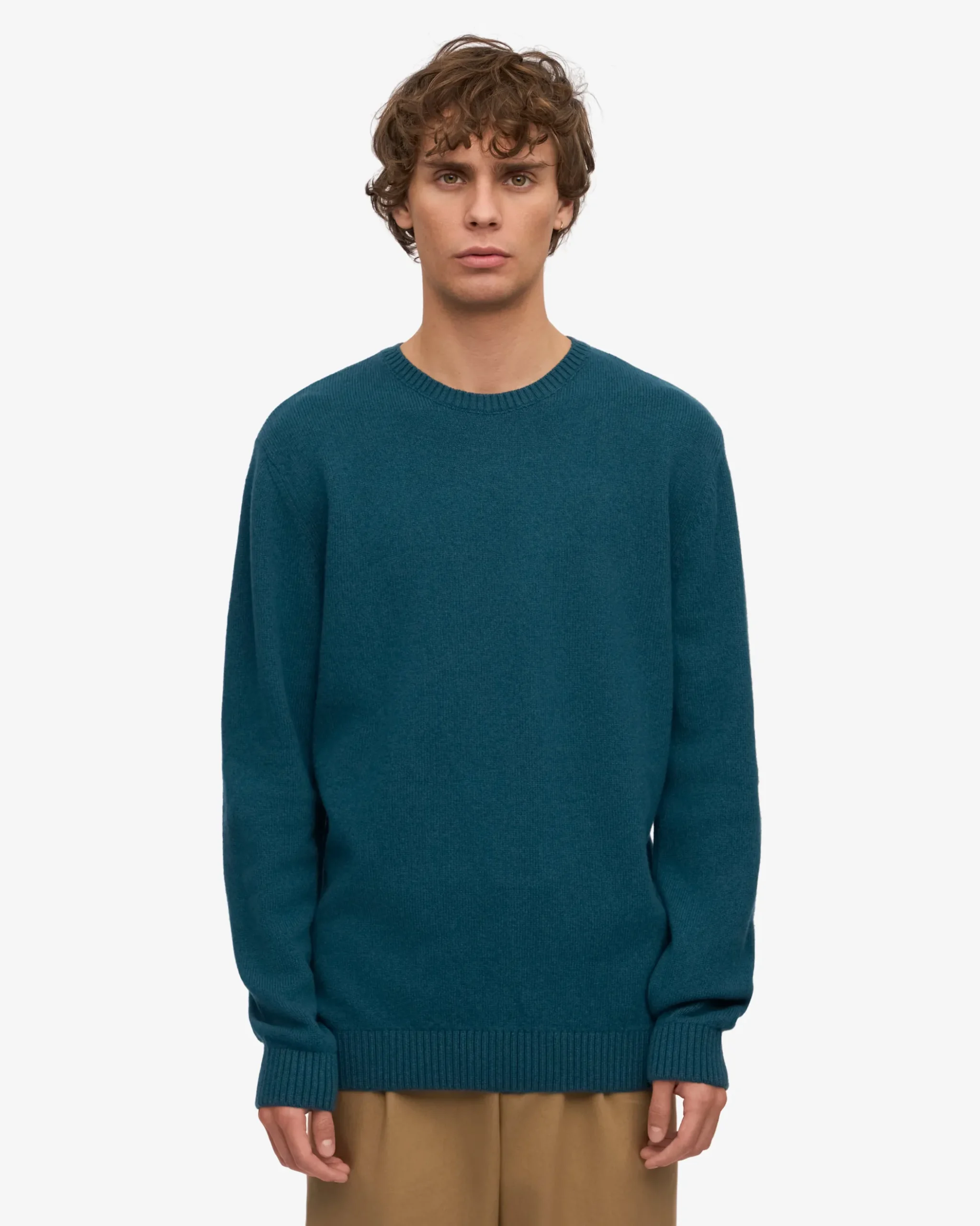 Classic Merino Wool Crew - Ocean Green