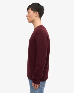 Classic Merino Wool Crew - Oxblood Red