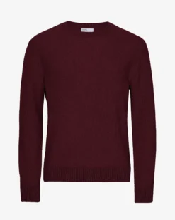 Classic Merino Wool Crew - Oxblood Red