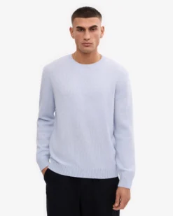 Classic Merino Wool Crew - Polar Blue