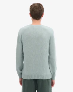Classic Merino Wool Crew - Steel Blue