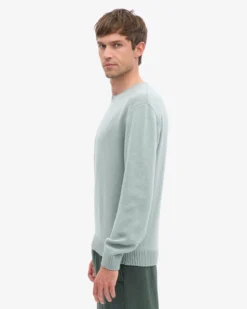 Classic Merino Wool Crew - Steel Blue