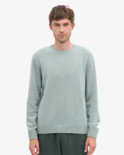 Classic Merino Wool Crew - Steel Blue