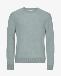 Classic Merino Wool Crew - Steel Blue