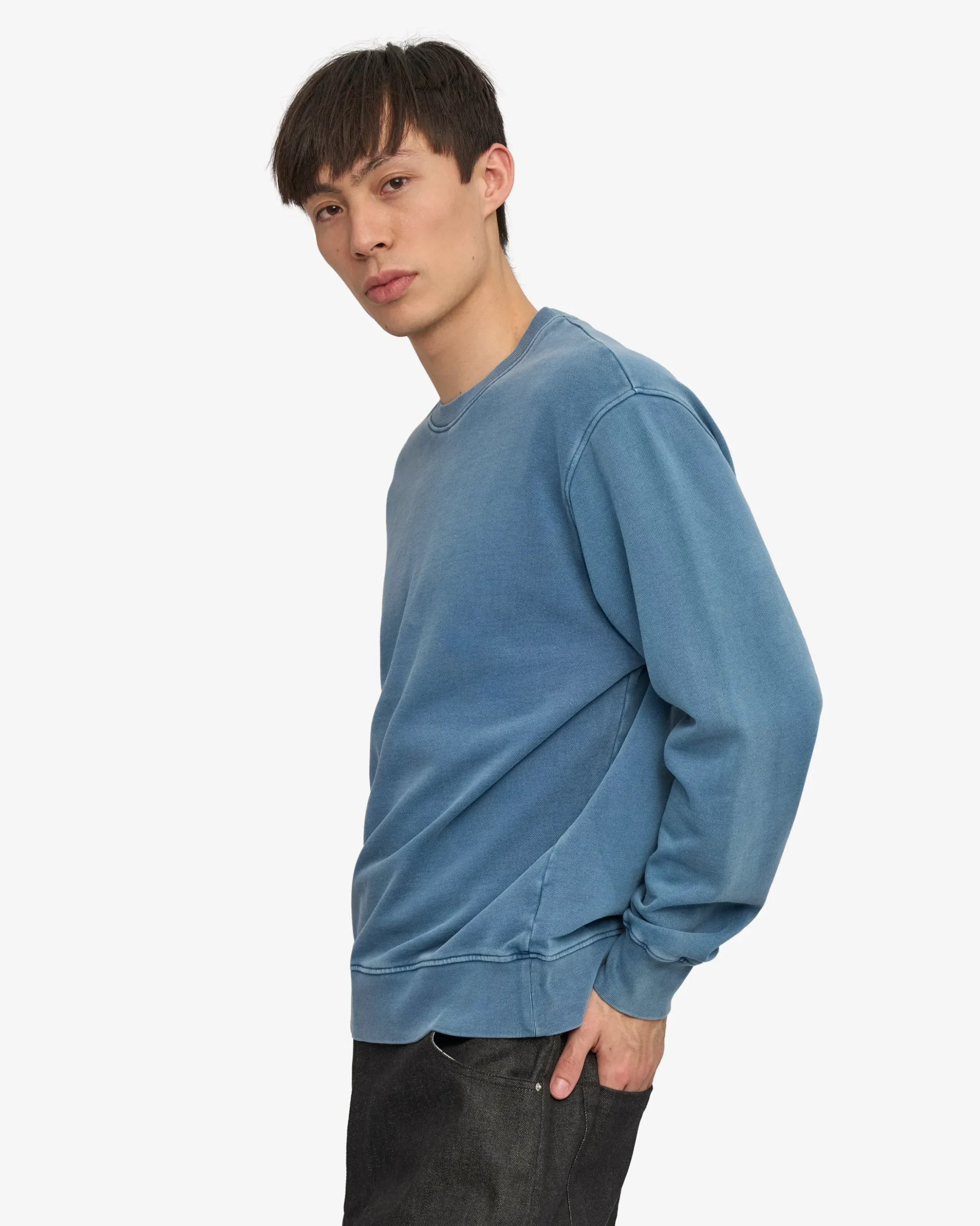 Classic Organic Crew - Faded Indigo