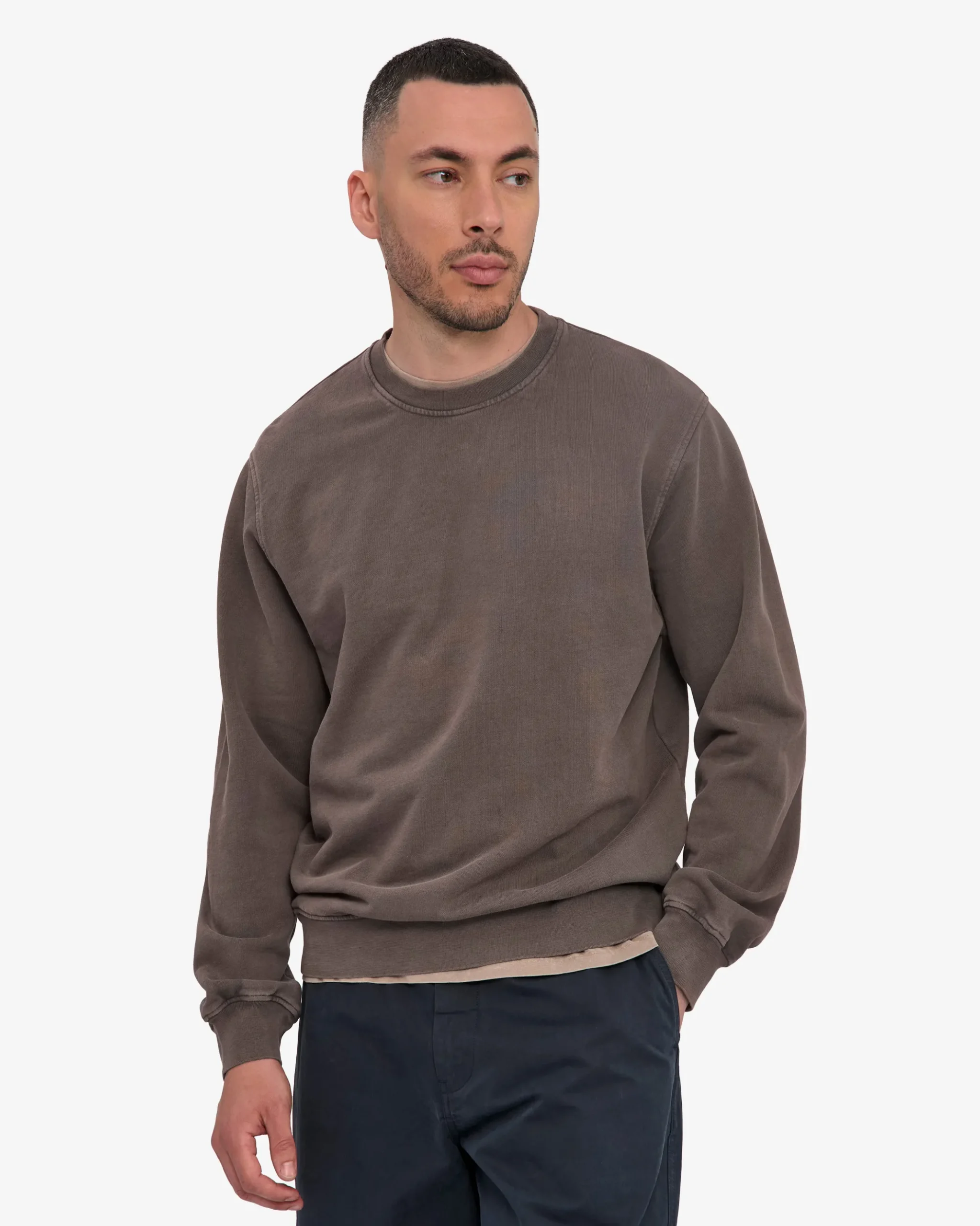 Classic Organic Crew - Faded Mud