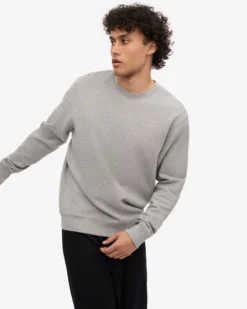 Classic Organic Crew - Heather Grey