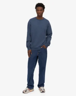 Classic Organic Crew - Petrol Blue