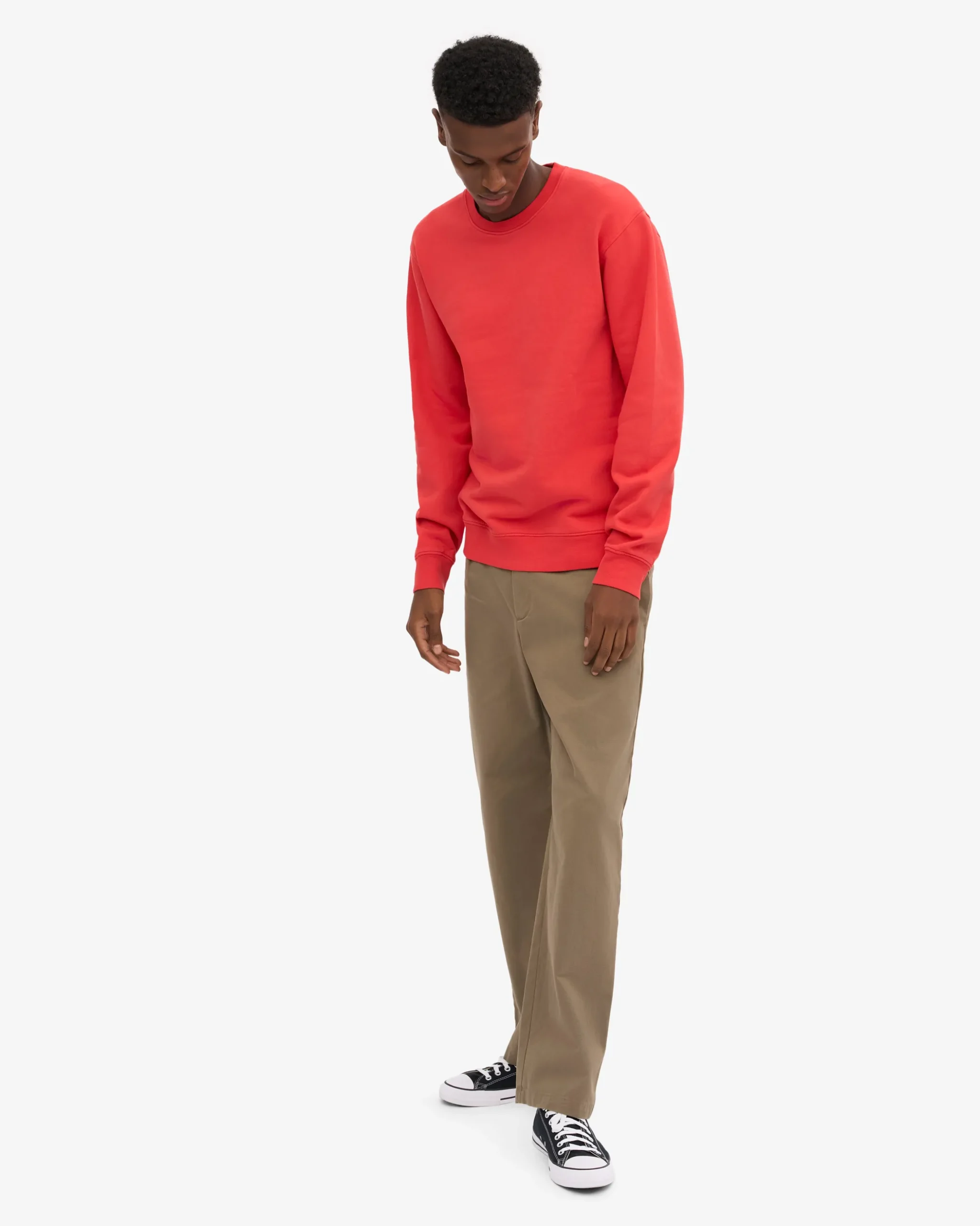 Classic Organic Crew - Red Tangerine