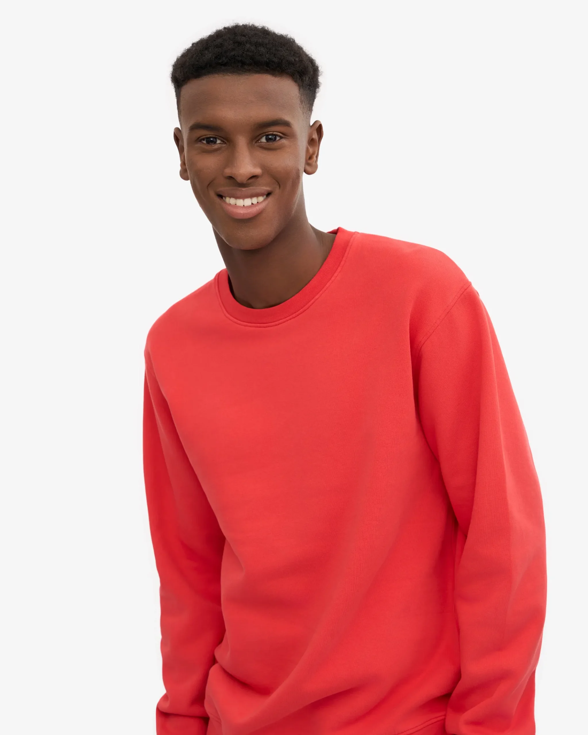 Classic Organic Crew - Red Tangerine