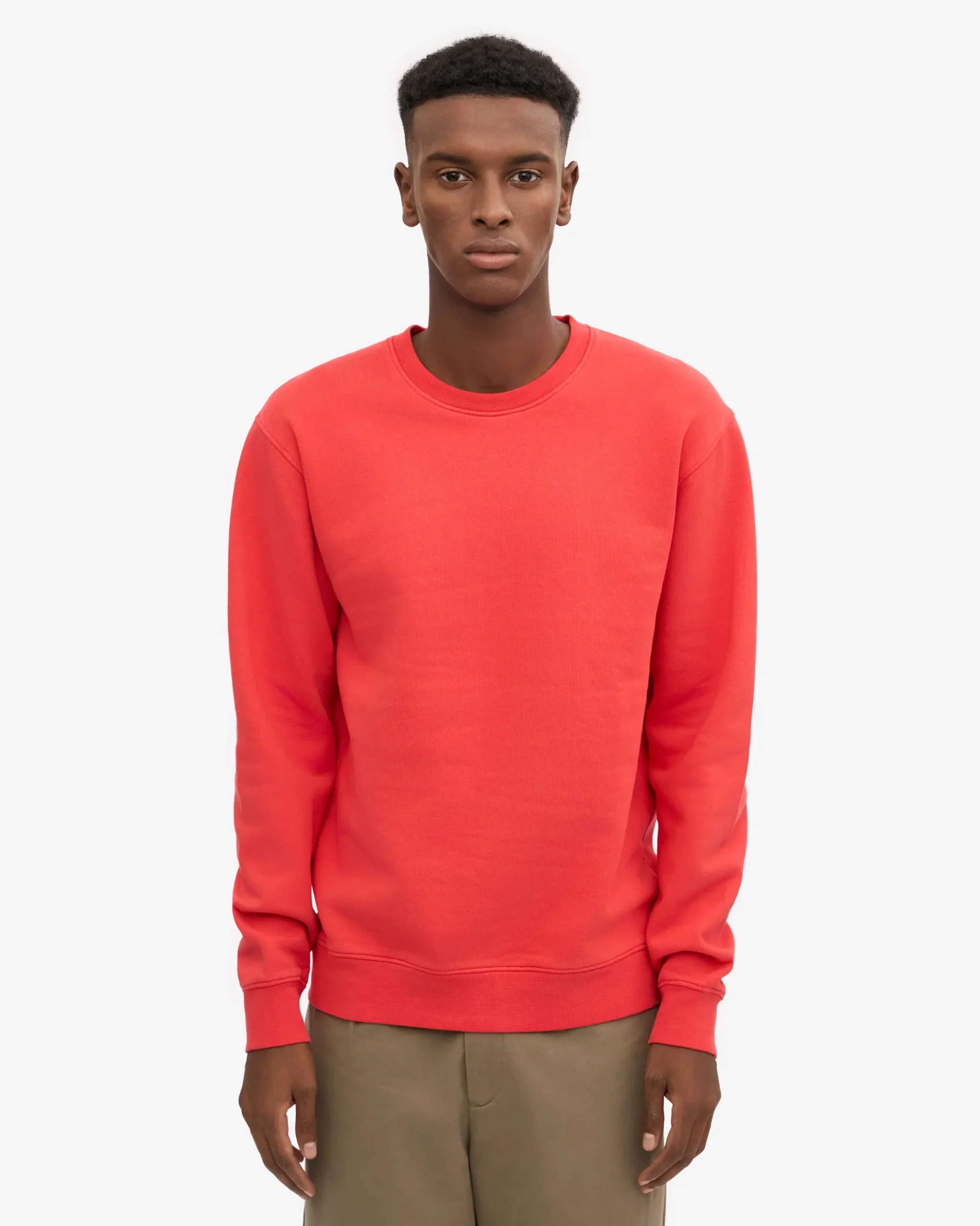 Classic Organic Crew - Red Tangerine