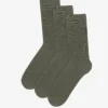 Classic Organic Sock - Dusty Olive (3-Pack)