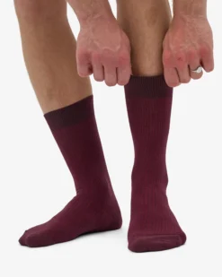 Classic Organic Sock - Oxblood Red (3-Pack)