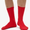 Classic Organic Sock - Red Tangerine (3-Pack)