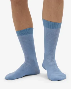 Classic Organic Sock - Steel Blue