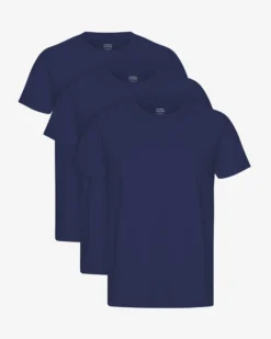 Classic Organic Tee - Marine Blue (3-Pack)