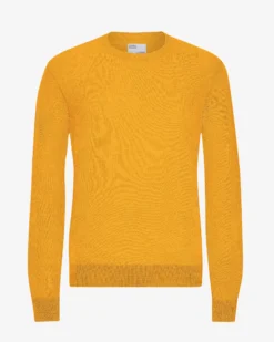 Light Merino Wool Crew - Burned Yellow