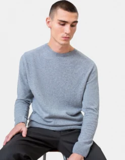 Light Merino Wool Crew - Emerald Green
