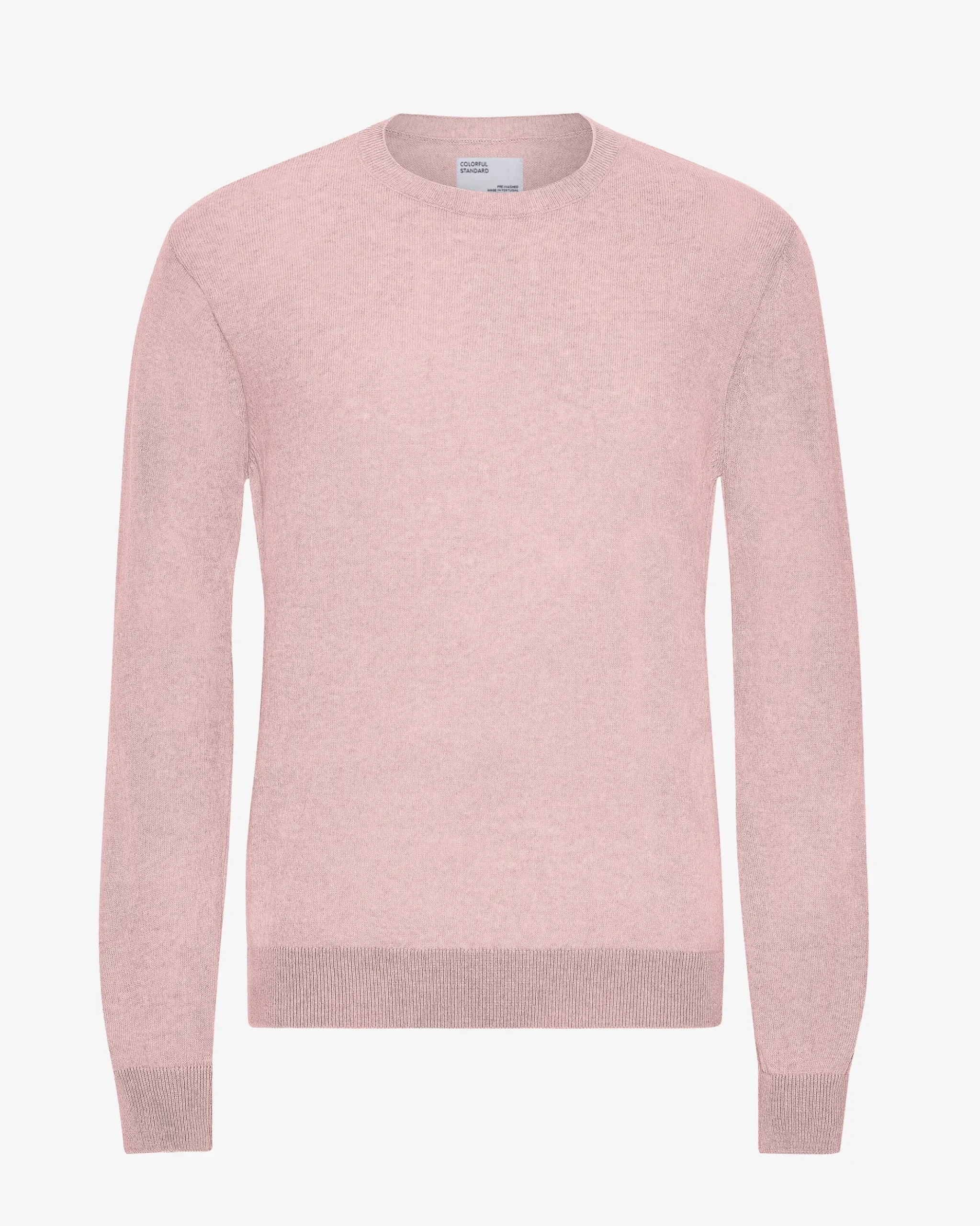 Light Merino Wool Crew - Faded Pink