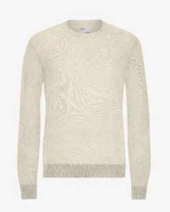 Light Merino Wool Crew - Ivory White