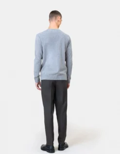 Light Merino Wool Crew - Scarlet Red
