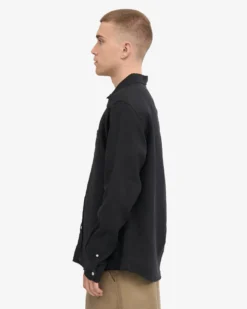 Linen Shirt - Deep Black