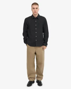 Linen Shirt - Deep Black