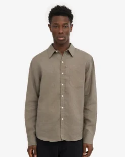 Linen Shirt - Dusty Olive
