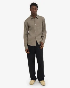 Linen Shirt - Dusty Olive