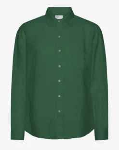 Linen Shirt - Emerald Green