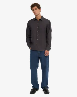Linen Shirt - Lava Grey