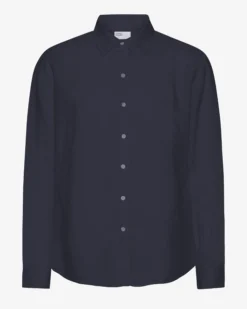 Linen Shirt - Navy Blue